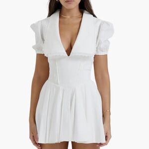 House of CB Piera Cotton Blend Fit & Flare Dress